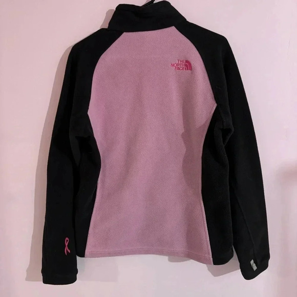 The North Face Light Pink and Black Breast Cancer Awareness Fleece Full Zip - Picture 2 of 12